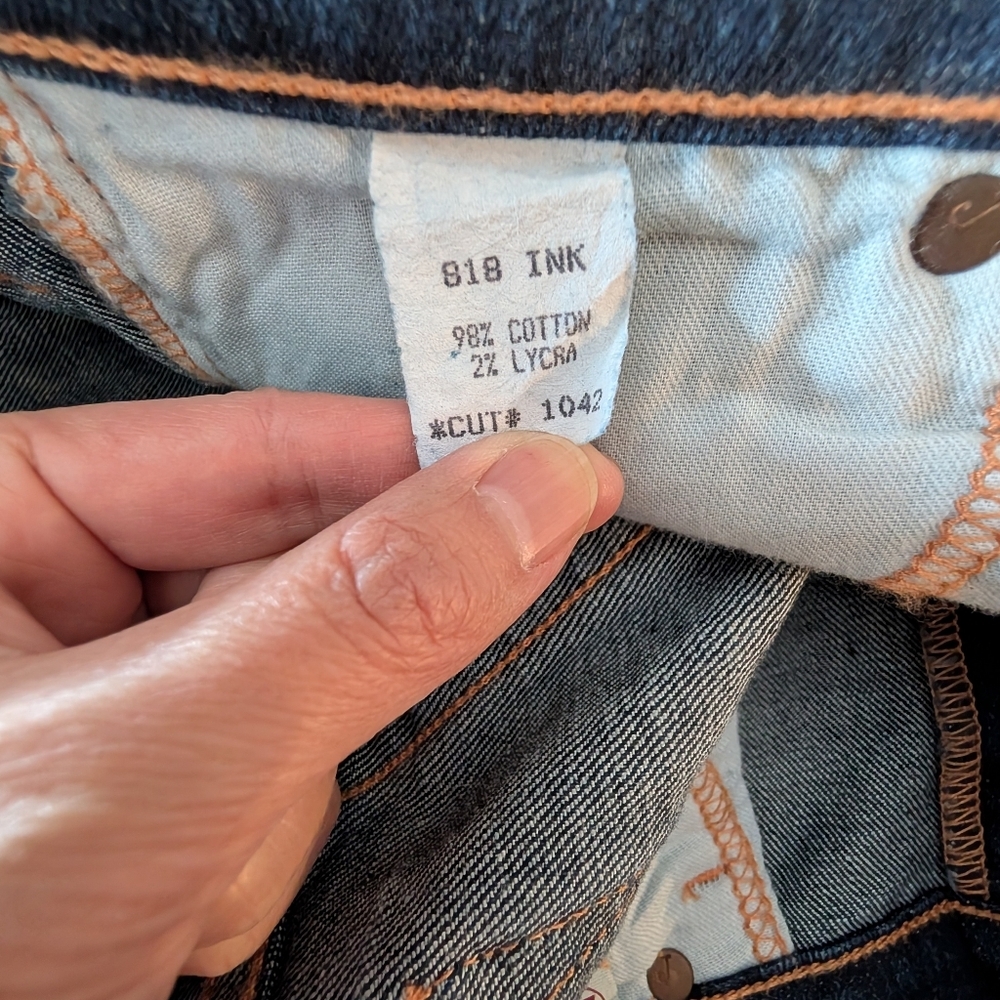 J Brand Women's Y2K 2000s Low Rise Dark Blue Flared Jeans Size 24 - Picture 4 of 5
